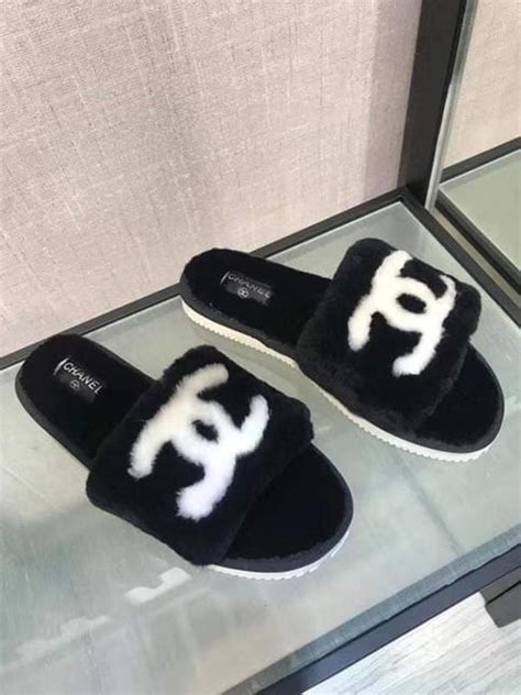 chanel slippers black|vintage chanel slippers.